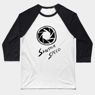 Shutter speed logo for Photographers Baseball T-Shirt